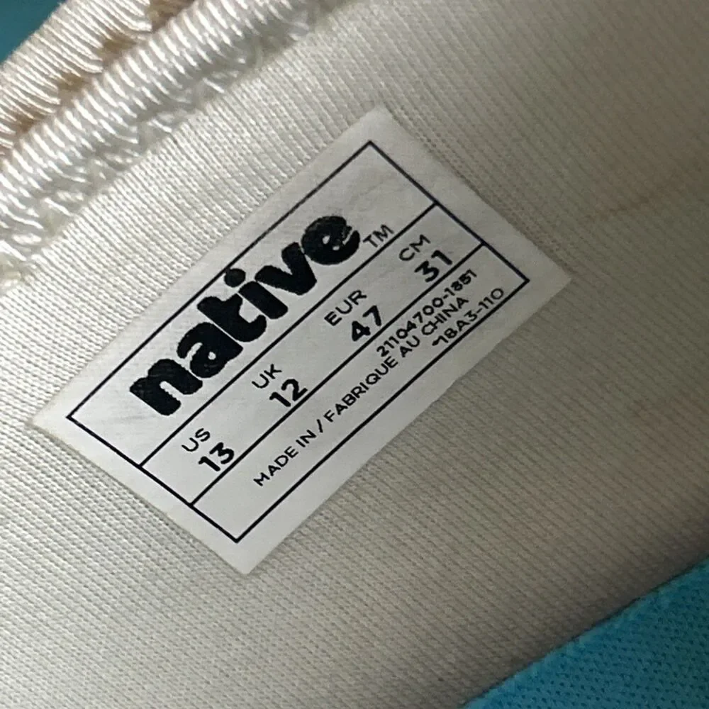 Native Cruz Shoes Mens 12 Bone White Low Profile Sneakers Mesh Slip On Summer